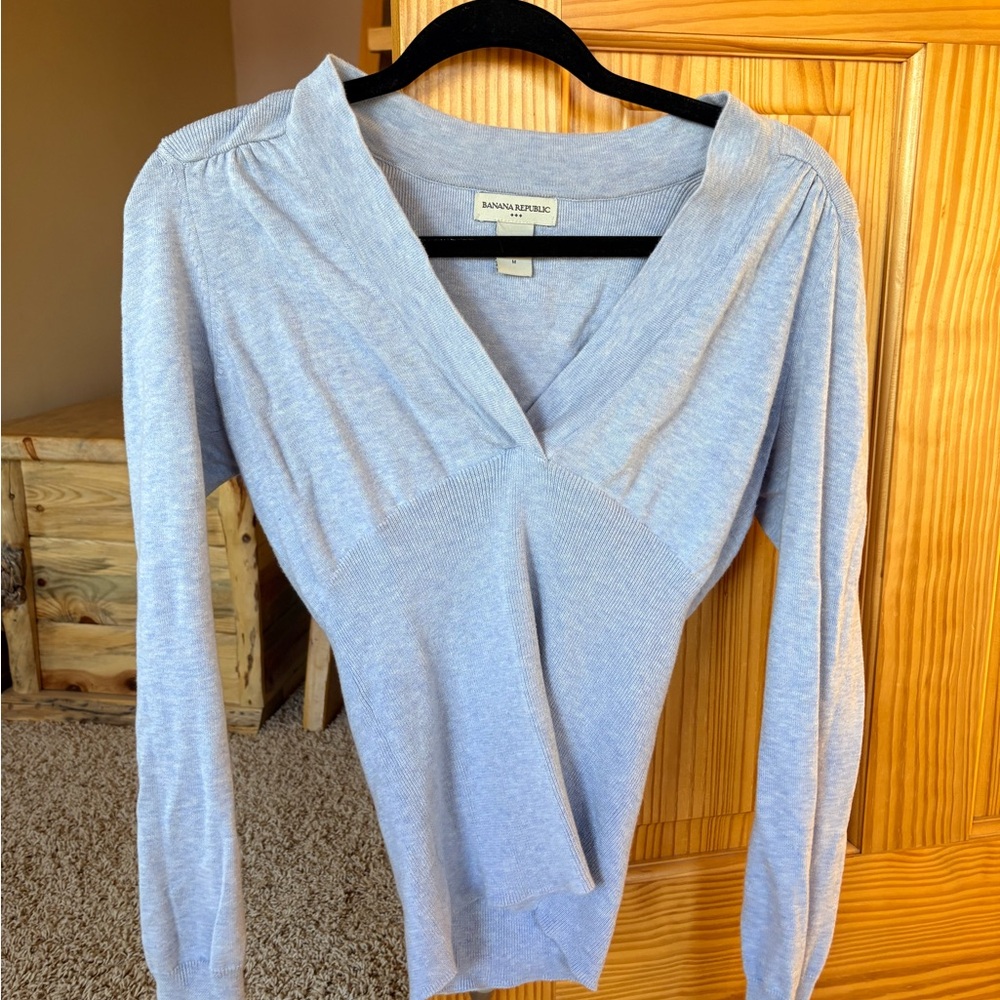 Banana Republic Sky Blue Cotton Top